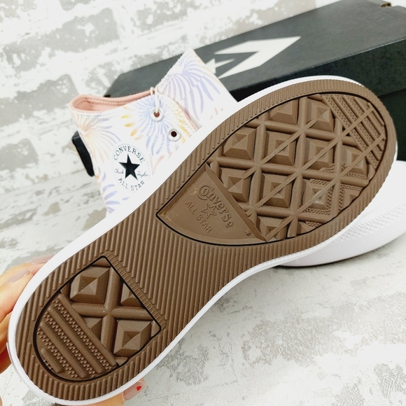 New Converse Chuck Taylor All Star Move Hi Floral White Platform Sneakers A574 - Picture 7 of 9